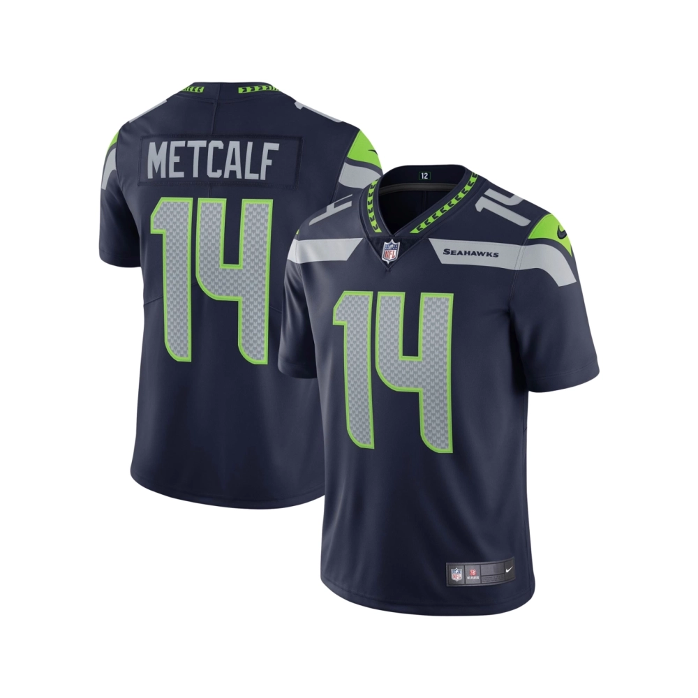 Mens Seattle Seahawks DK Metcalf College Navy Vapor Limited Jersey