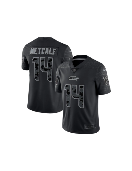 Mens Seattle Seahawks DK Metcalf Black RFLCTV Limited Jersey