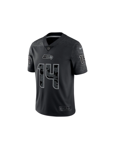 Mens Seattle Seahawks DK Metcalf Black RFLCTV Limited Jersey