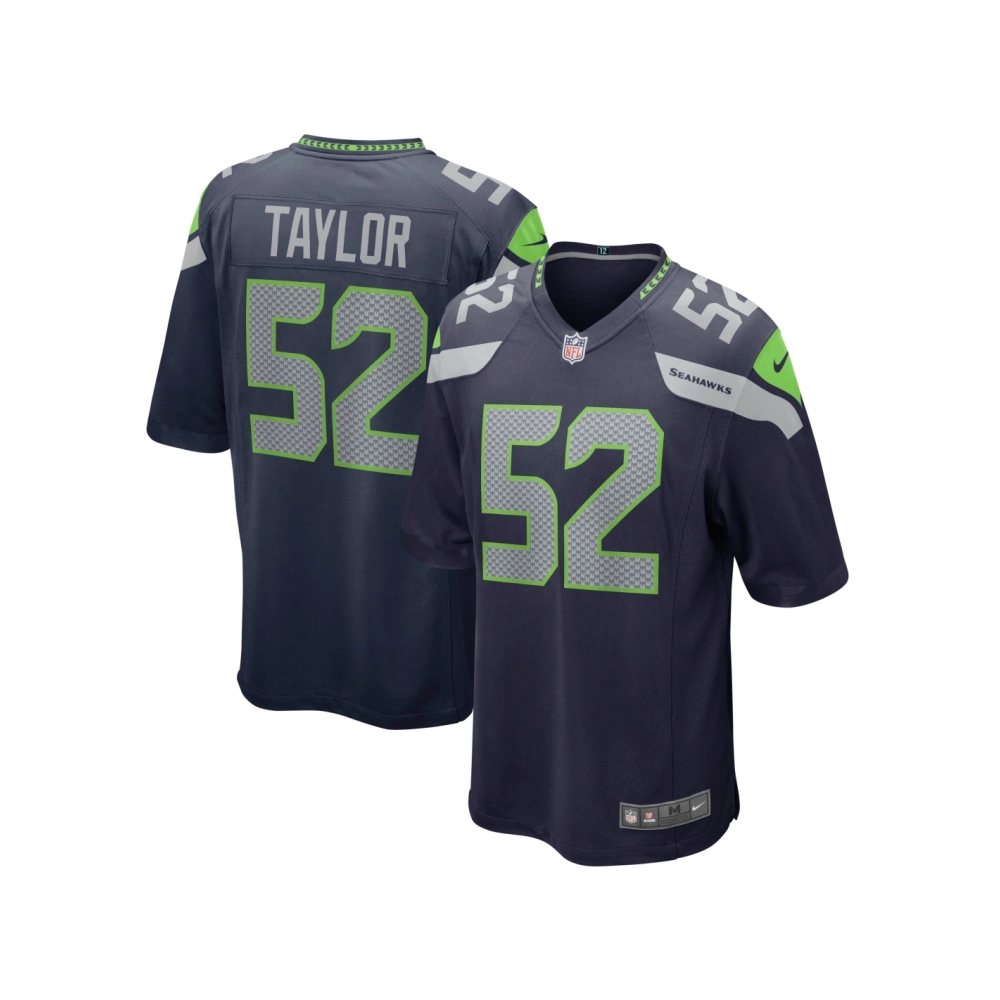 Mens Seattle Seahawks Darrell Taylor College Navy Game Jersey