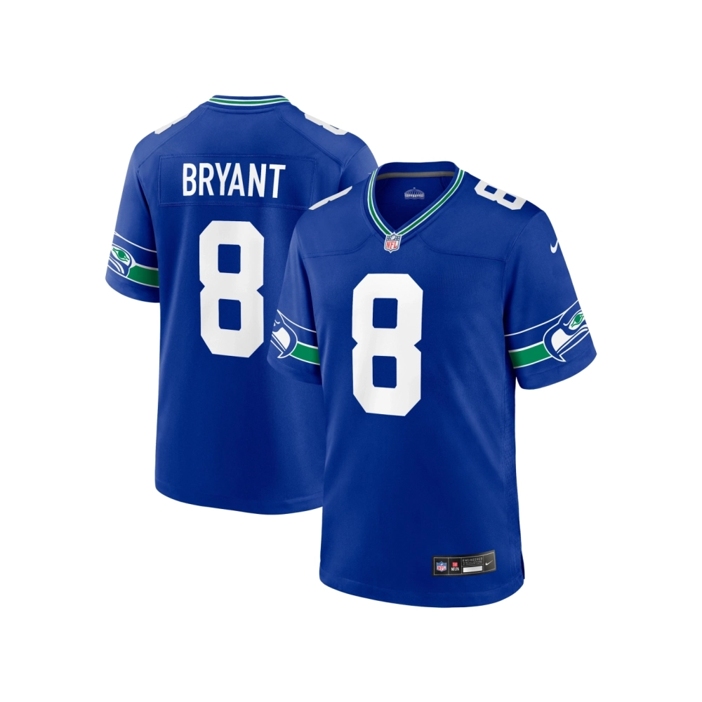 Mens Seattle Seahawks Coby Bryant Royal Throwback Player Game Jersey