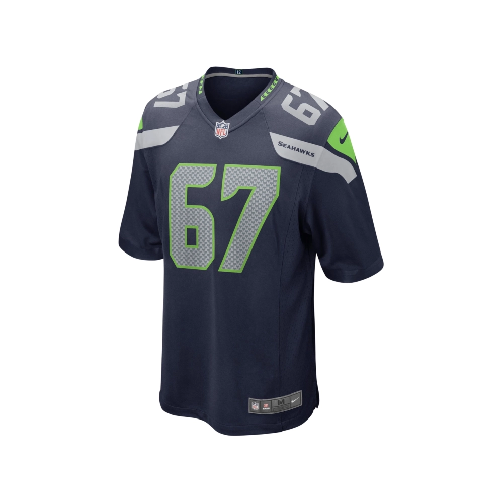 Mens Seattle Seahawks Charles Cross Navy Player Game Jersey