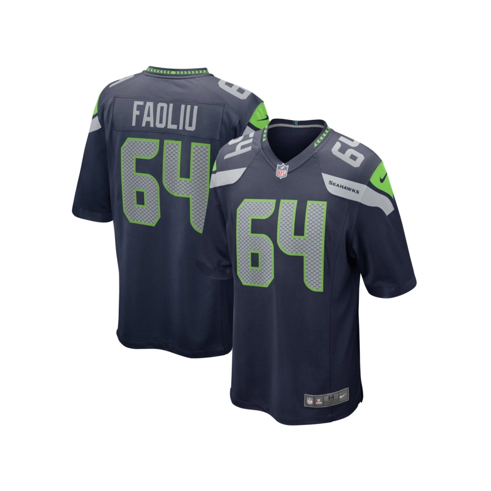 Mens Seattle Seahawks Austin Faoliu College Navy Game Jersey