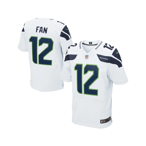 Mens Seattle Seahawks 12s White Elite Jersey