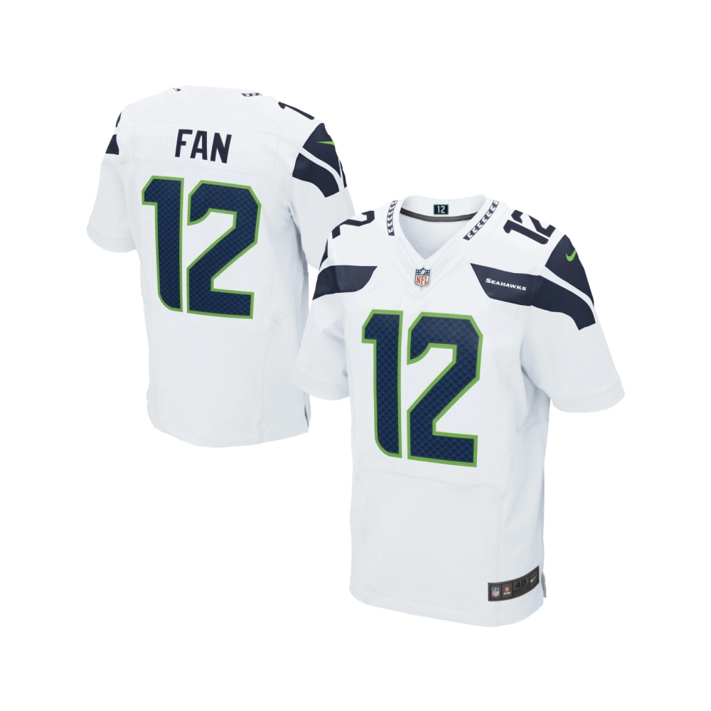 Mens Seattle Seahawks 12s White Elite Jersey