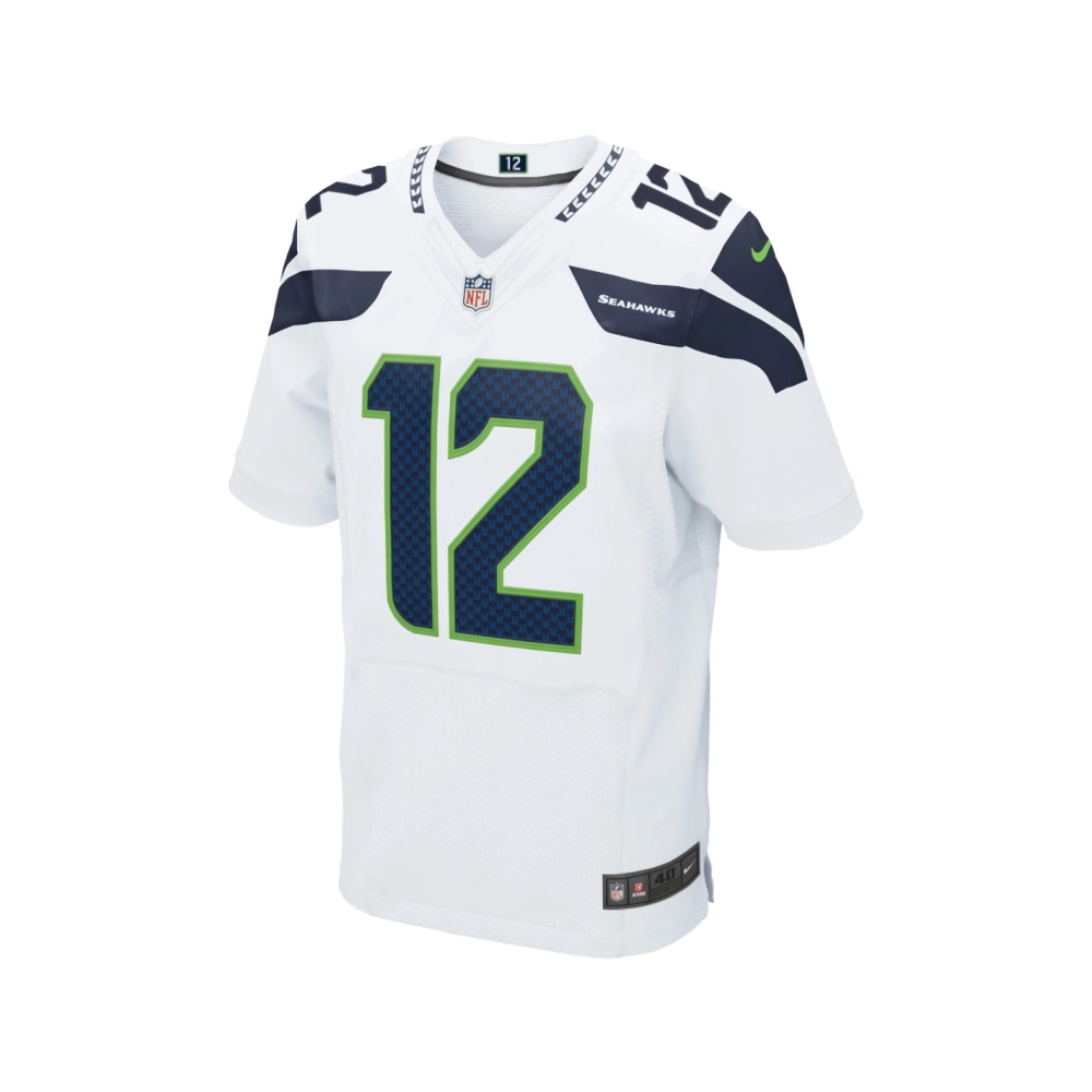 Mens Seattle Seahawks 12s White Elite Jersey