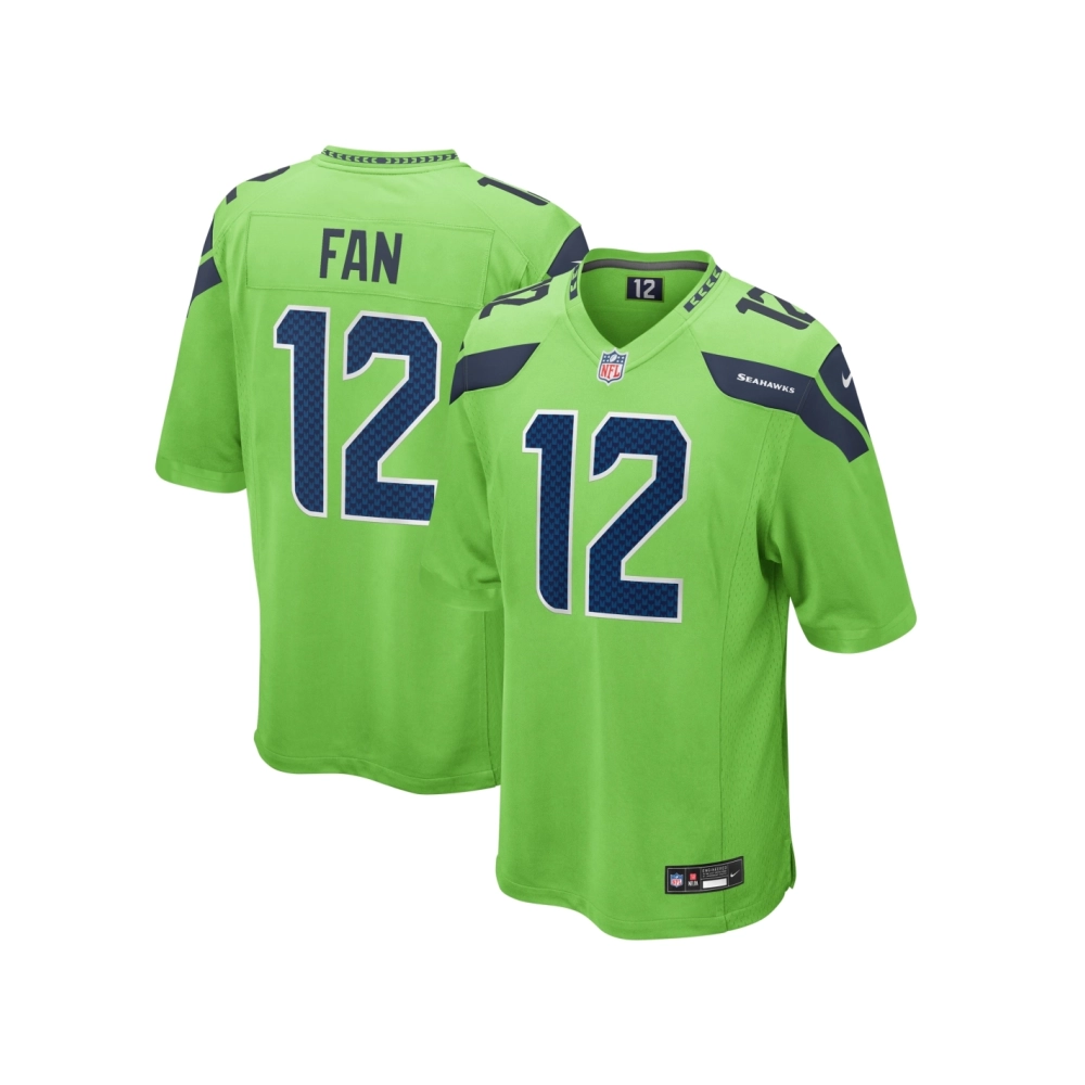Mens Seattle Seahawks 12s Neon Green Game Jersey