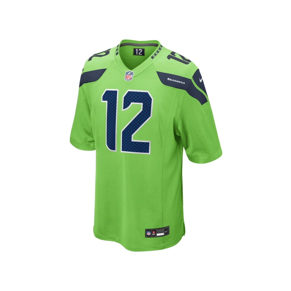 Mens Seattle Seahawks 12s Neon Green Game Jersey