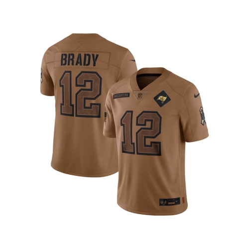 Womens Tampa Bay Buccaneers Tom Brady Brown 2023 Salute To Service Limited Jersey