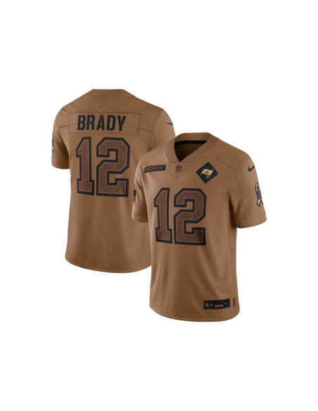 Womens Tampa Bay Buccaneers Tom Brady Brown 2023 Salute To Service Limited Jersey