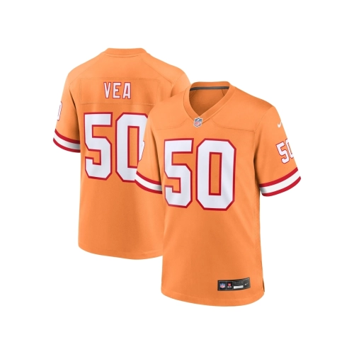 Mens Tampa Bay Buccaneers Vita Vea Orange Throwback Game Jersey