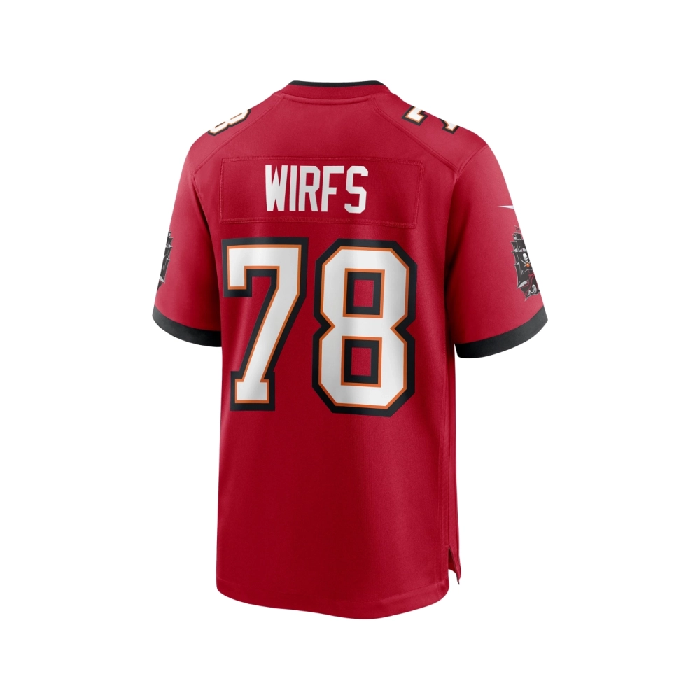 Mens Tampa Bay Buccaneers Tristan Wirfs Red Player Game Jersey