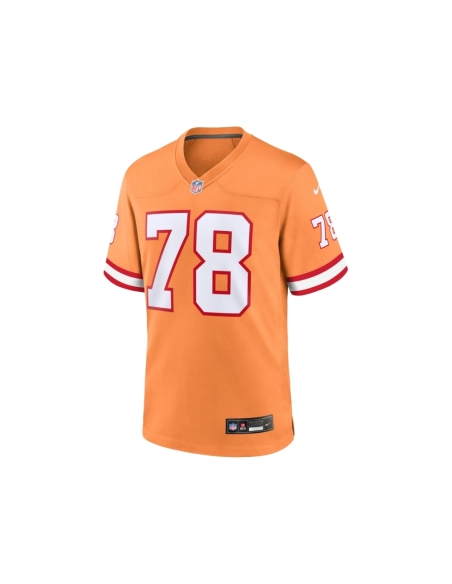 Mens Tampa Bay Buccaneers Tristan Wirfs Orange Throwback Game Jersey