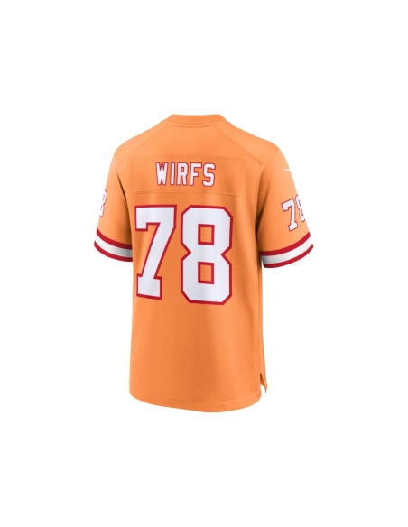 Mens Tampa Bay Buccaneers Tristan Wirfs Orange Throwback Game Jersey