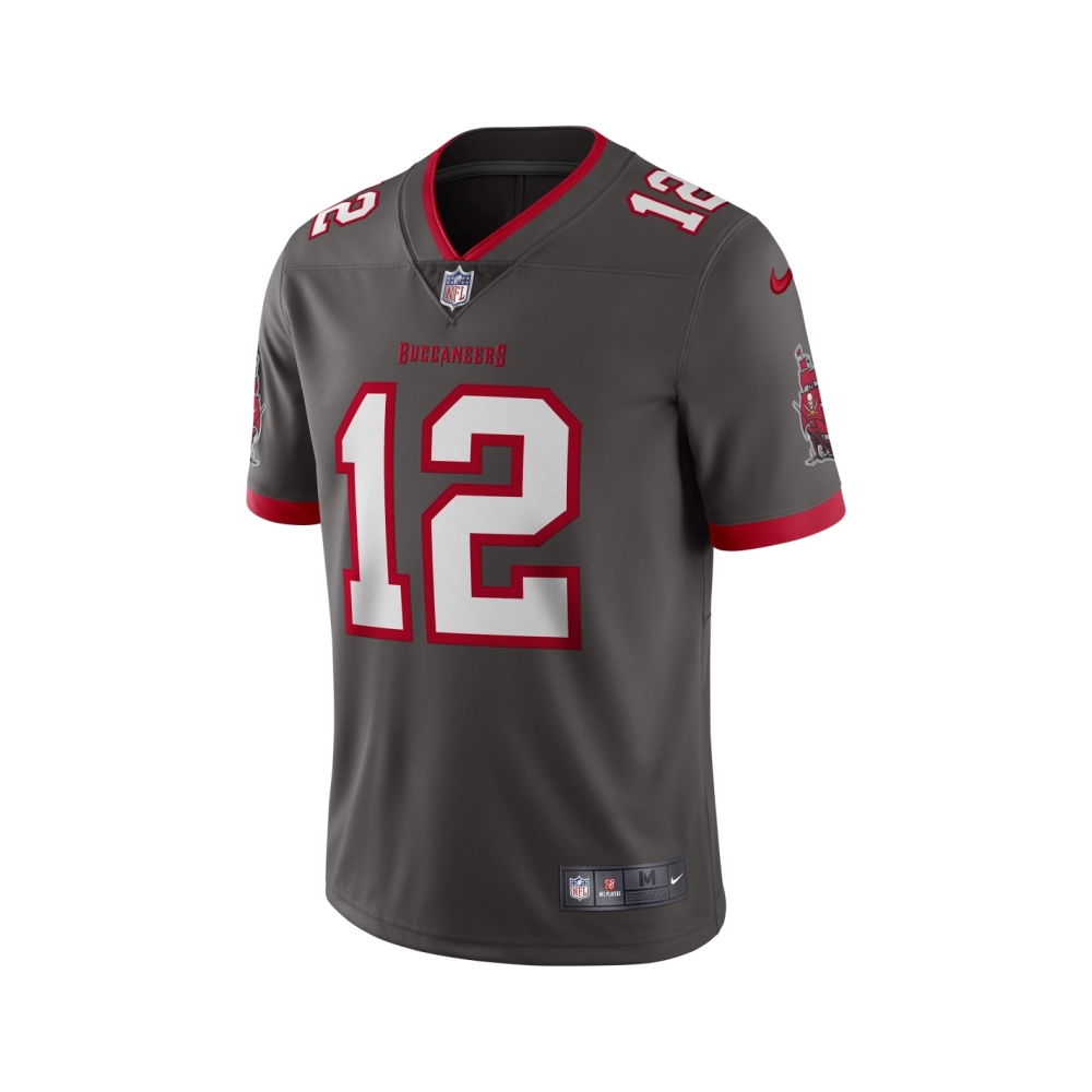 Mens Tampa Bay Buccaneers Tom Brady Pewter Alternate Vapor Limited Jersey