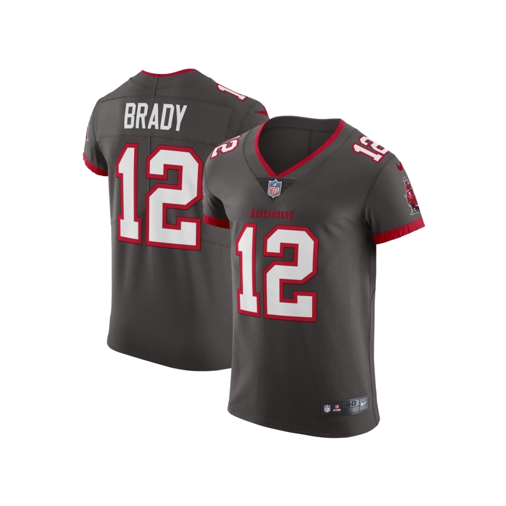 Mens Tampa Bay Buccaneers Tom Brady Pewter Alternate Vapor Elite Jersey