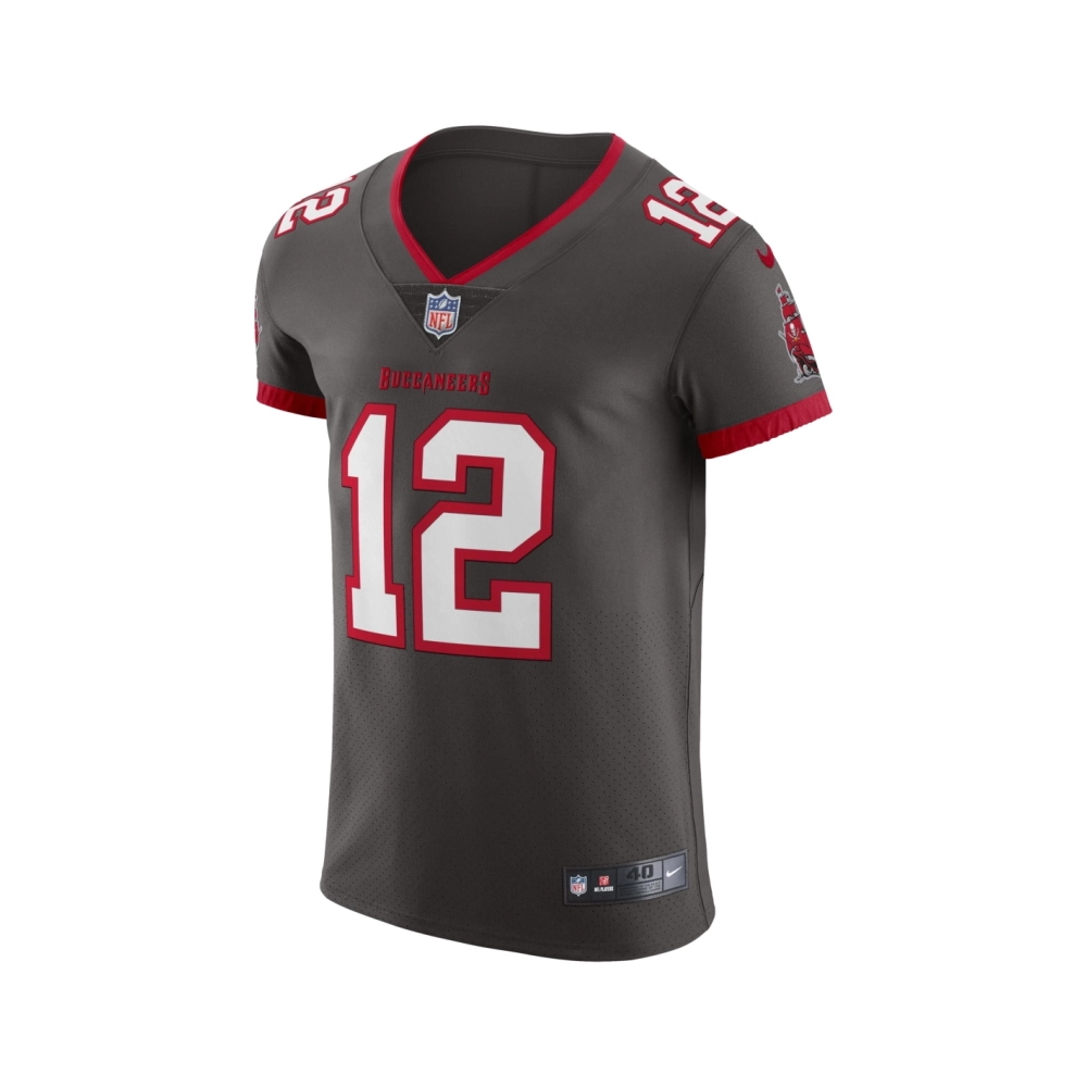 Mens Tampa Bay Buccaneers Tom Brady Pewter Alternate Vapor Elite Jersey