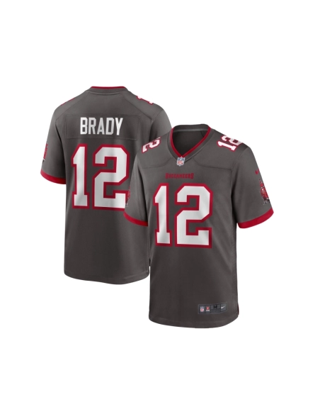 Mens Tampa Bay Buccaneers Tom Brady Pewter Alternate Game Jersey