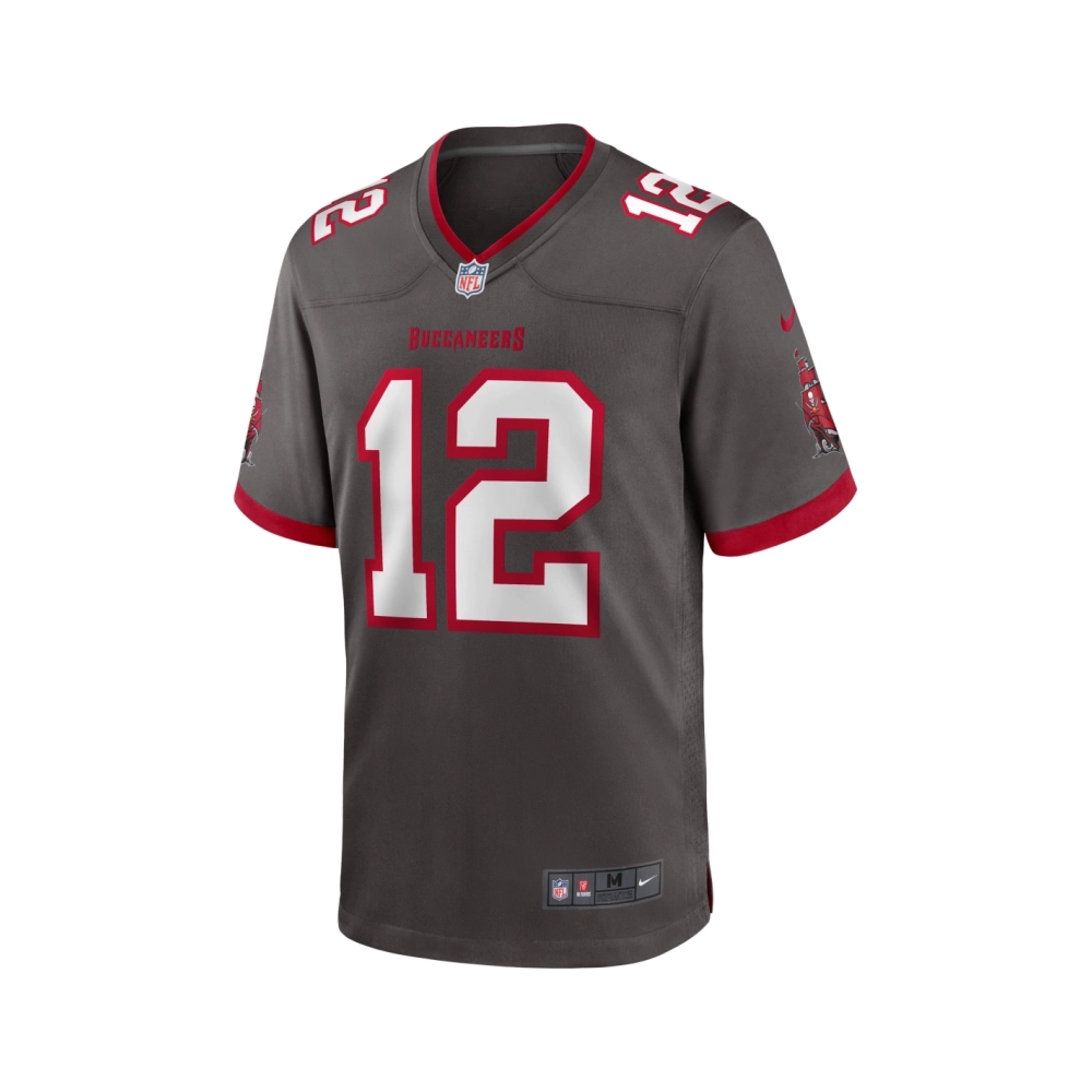 Mens Tampa Bay Buccaneers Tom Brady Pewter Alternate Game Jersey