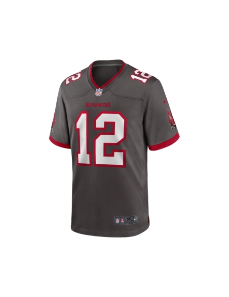 Mens Tampa Bay Buccaneers Tom Brady Pewter Alternate Game Jersey