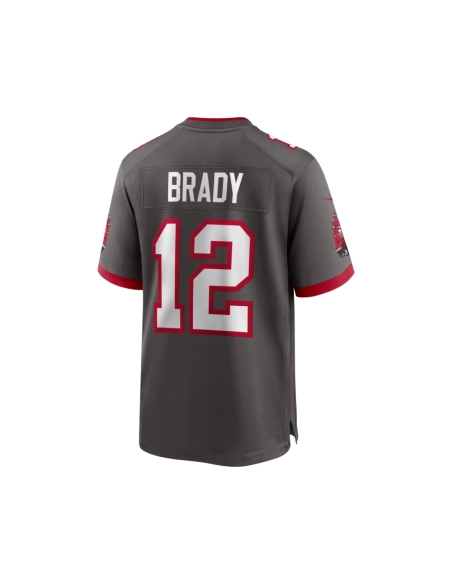 Mens Tampa Bay Buccaneers Tom Brady Pewter Alternate Game Jersey