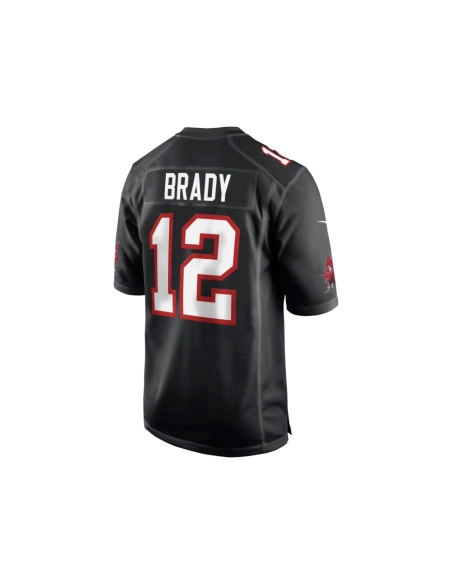 Mens Tampa Bay Buccaneers Tom Brady Black Super Bowl LV Game Fashion Jersey