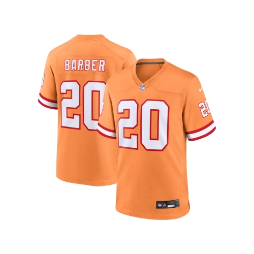 Mens Tampa Bay Buccaneers Ronde Barber Orange Throwback Game Jersey