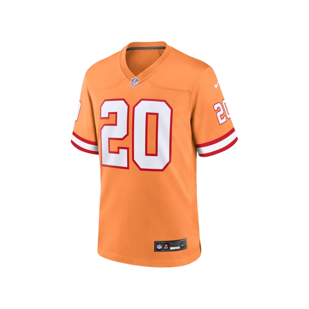 Mens Tampa Bay Buccaneers Ronde Barber Orange Throwback Game Jersey
