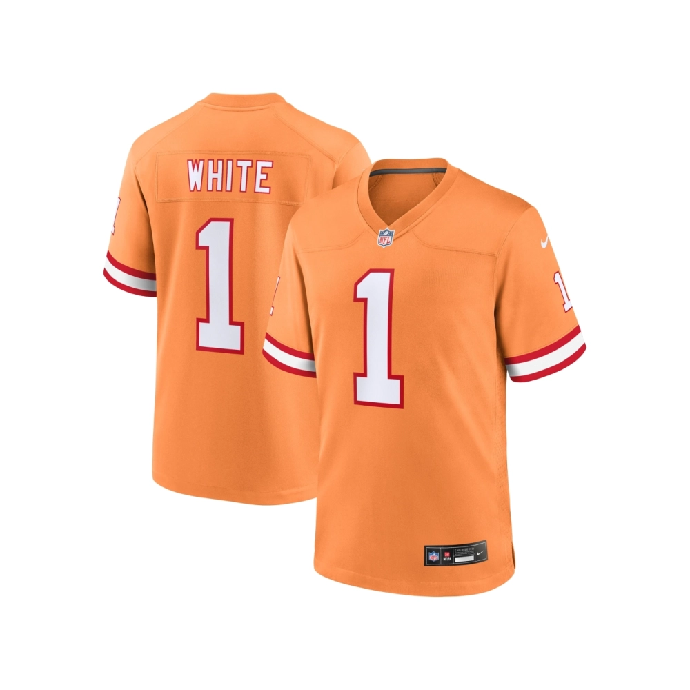 Mens Tampa Bay Buccaneers Rachaad White Orange Throwback Game Jersey