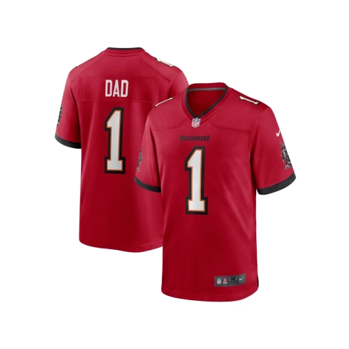 Mens Tampa Bay Buccaneers Number 1 Dad Red Game Jersey