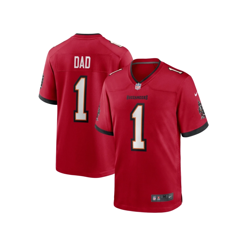 Mens Tampa Bay Buccaneers Number 1 Dad Red Game Jersey