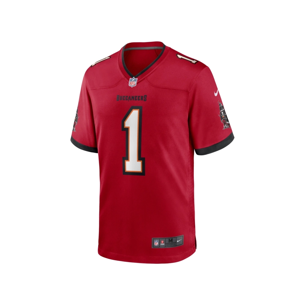 Mens Tampa Bay Buccaneers Number 1 Dad Red Game Jersey