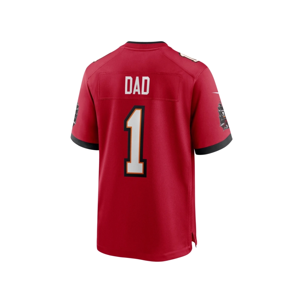 Mens Tampa Bay Buccaneers Number 1 Dad Red Game Jersey