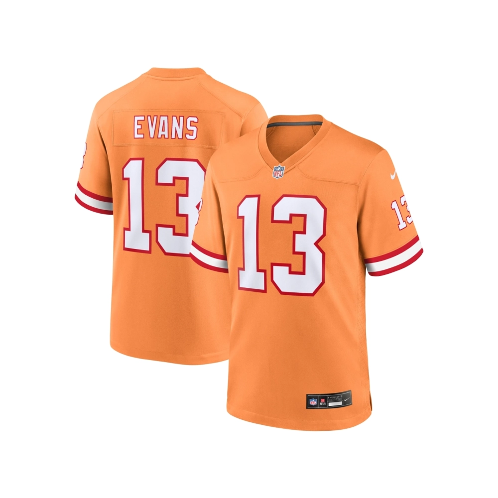 Mens Tampa Bay Buccaneers Mike Evans Orange Throwback Game Jersey
