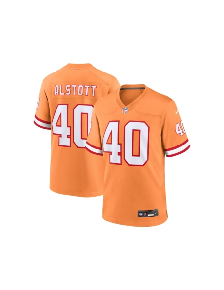 Mens Tampa Bay Buccaneers Mike Alstott Orange Throwback Game Jersey