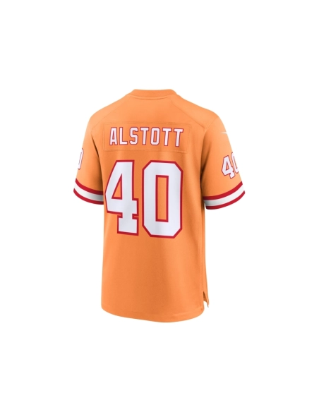 Mens Tampa Bay Buccaneers Mike Alstott Orange Throwback Game Jersey