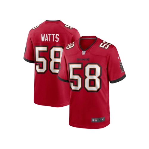 Mens Tampa Bay Buccaneers Markees Watts Red Game Jersey
