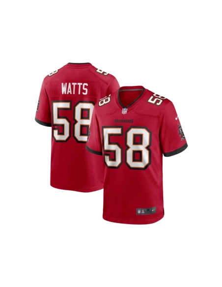 Mens Tampa Bay Buccaneers Markees Watts Red Game Jersey