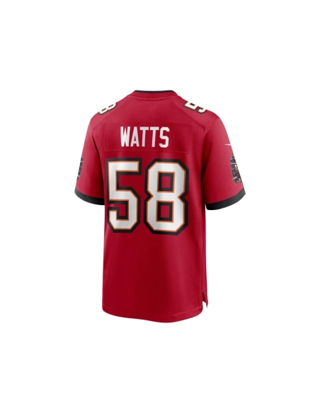 Mens Tampa Bay Buccaneers Markees Watts Red Game Jersey