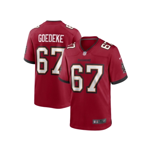 Mens Tampa Bay Buccaneers Luke Goedeke Red Game Player Jersey