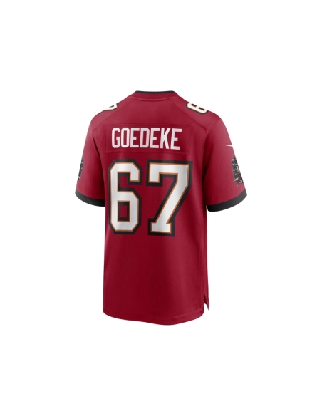 Mens Tampa Bay Buccaneers Luke Goedeke Red Game Player Jersey