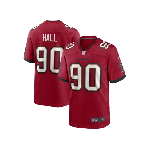 Mens Tampa Bay Buccaneers Logan Hall Red Game Player Jersey