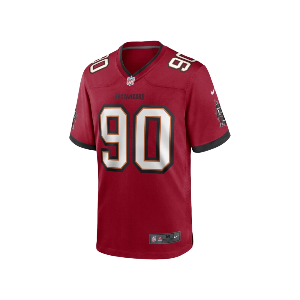 Mens Tampa Bay Buccaneers Logan Hall Red Game Player Jersey