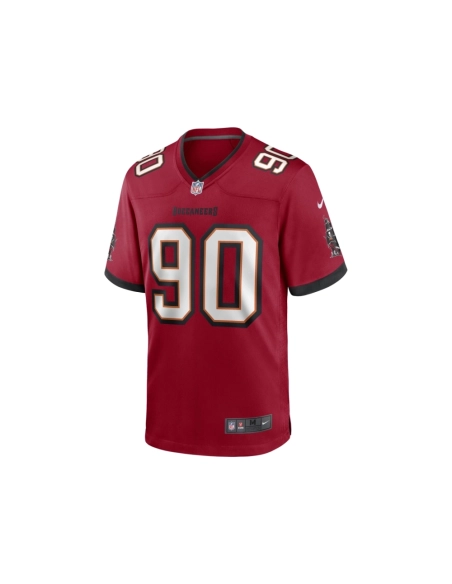 Mens Tampa Bay Buccaneers Logan Hall Red Game Player Jersey
