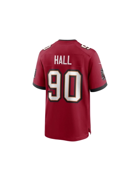 Mens Tampa Bay Buccaneers Logan Hall Red Game Player Jersey