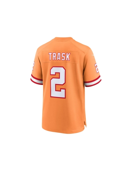 Mens Tampa Bay Buccaneers Kyle Trask Orange Throwback Game Jersey