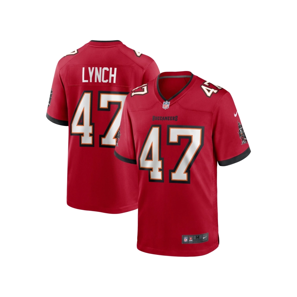 Mens Tampa Bay Buccaneers John Lynch Red Retired Player Game Jersey