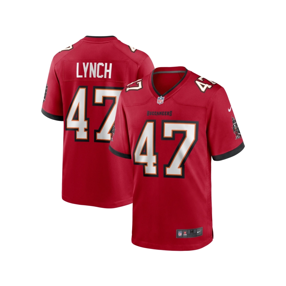 Mens Tampa Bay Buccaneers John Lynch Red Game Retired Player Jersey