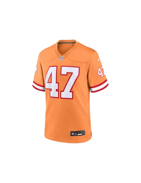 Mens Tampa Bay Buccaneers John Lynch Orange Throwback Game Jersey