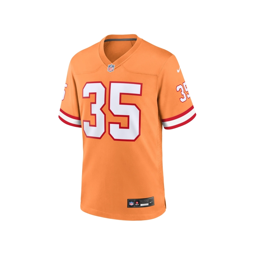 Mens Tampa Bay Buccaneers Jamel Dean Orange Throwback Game Jersey